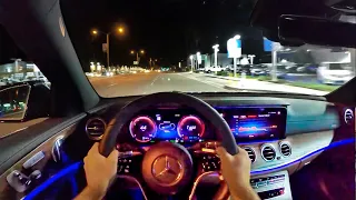 2021 Mercedes-Benz E450 All-Terrain POV Night Drive (3D Audio)(ASMR)