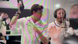 Toto Wolff reacting to Hamilton Verstappen crash..RIP HEADPHONES!!!!