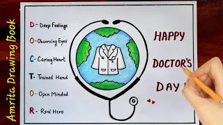 Doctors Day Drawing | National Doctors Day Drawing easy | How to Draw Doctors Day Poster drawing