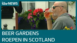 Scotland's pub beer gardens reopen as lockdown eases | ITV News