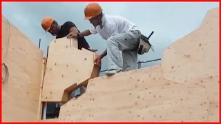 Intelligent Process Log House Building in 1 Day, Incredible Fastest Wooden House Construction Method