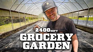 We built a 2,400 sq/Ft Grocery Garden (in a high tunnel) Part 2