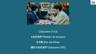 Unknown To Us 未知的我們 (Wèizhī de women) - 金在勳 Kim Jae Hoon (關於未知的我們 Unknown OST) lyrics