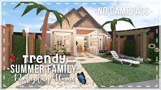 No Gamepass Trendy Summer Family Roleplay Home Speedbuild and Tour - iTapixca Builds