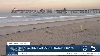 Imperial beach closed for 900 days due to sewage pollution from Tijuana