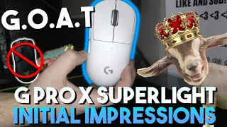 The GOAT Of WIRELESS Mice?!? Logitech G Pro X SUPERLIGHT Initial Impressions!