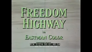 GREYHOUND BUS LINES  FREEDOM HIGHWAY  1950s SCENICRUISER PROMOTIONAL FILM 57274