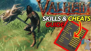 VALHEIM SKILLS Explained! How To Level Up Skills! What You Get For Level 100! Plus Cheat Unlocks!