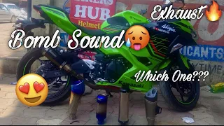 ||All Exhaust Sound 💨 Check On Ninja 400 || Bomb Sound Result 😍||@soldiermotovlogs