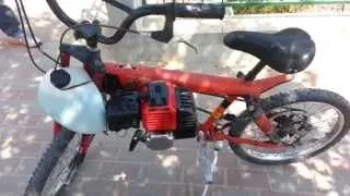 mini bike minibike home made 52cc engine motorized bicycle.