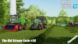 Harvesting Grass Silage & Feeding Animals | The Old Stream Farm | Farming Simulator 22|Timelapse #20