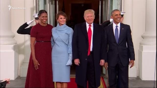 Donald Trump and his wife Melania came to the White House