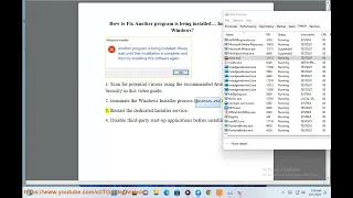 Fix Another program is being installed in Windows Installer error on Windows