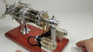 Step3: How to ignite the 16 Cylinder Dual Fuel Bottle Hot Air Motor Generator