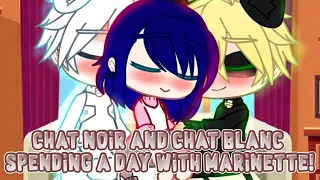 Chat Noir And Chat Blanc Spend A Day With Marinette?! ¿MariChat? ¿MariBlanc? (Gacha Club MLB Skit)