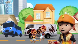 Full episode || BoBoiBoy Galaxy naik bus Tayo di kejar Mobil van balik kampung berhantu upin ipin