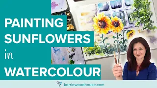 PAINTING SUNFLOWERS IN WATERCOLOUR - loose and joyful!