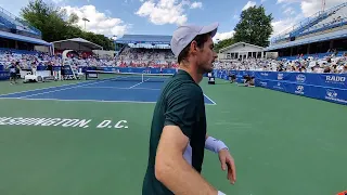 Andy Murray v Grigor Dimitrov practice session July 30 2023 Mubadala Citi Open Washington DC