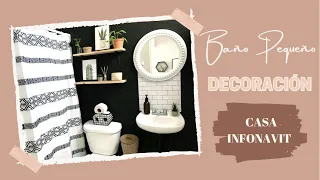 DECORACIÓN BAÑO PEQUEÑO CON POCO PRESUPUESTO | CASA PEQUEÑA INFONAVIT| Cómo decorar un baño pequeño