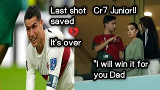 Christiano Ronaldo last Shot Saved😰 & CR7 Junior Reacts💔🙏🇵🇹 | Georgina watching👀|cr7|#cr7fans #viral