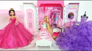 Snow White Rapunzel Princess doll Room Morning Routine الأميرة دمية غرفة نوم Princesa Boneca Quarto