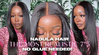 NEW KINKY EDGE YAKI STRAIGHT 7*5 WIG! BOMB EFFORTLESS TALK-THROUGH GLUELESS INSTALL! FT. NADULA HAIR