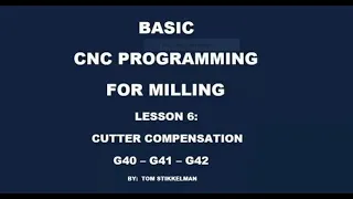 HOW TO USE CUTTER COMPENSATION ON A CNC MILL