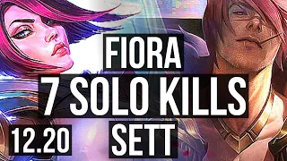 FIORA vs SETT (TOP) | 7 solo kills, 500+ games, Godlike | EUW Diamond | 12.20