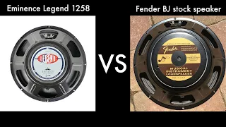 Fender Blues Junior 2: Stock Speaker VS Eminence Legend 1258