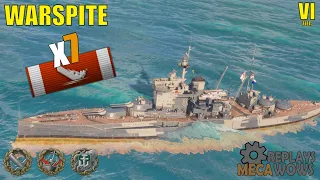 Warspite 7 Kills & 159k Damage | World of Warships Gameplay