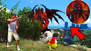 Shinchan is saved by Franklin when the Red Venom God comes to kill him In GTA 5 ! (GTA 5 Mods)