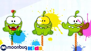 Om Nom is attacked with paint bombs!!・Learn English with Om Nom・어린이동요 / 어린이 만화・어린이를위한 재미있는 비디오