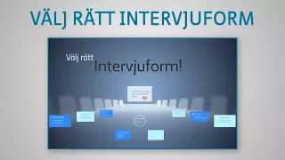 Välj rätt intervjuform