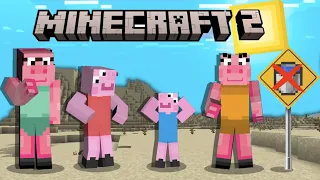 Peppa Pig survive in The Minecraft Desert 2