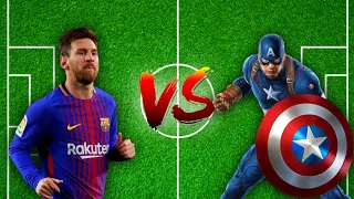 Messi vs Captain America.  (Funny video🔥💪)