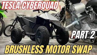 Tesla Cyberquad ATV Brushless Motor Conversion Kunray 36V Kit Installation Part 2