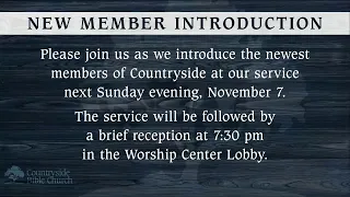 Morning Worship Service 10:45am | October 31, 2021 | Countryside Bible Church