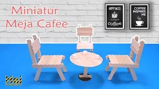 Kreasi Unik Miniatur Meja Kursi Coffee Shop Dari Stik Es Krim | DIY Coffee Shop Miniature