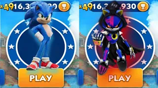 Sonic Dash VS Metal Sonic _ Movie Sonic vs All Bosses Zazz Eggman