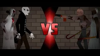 Angelene & Nosferatu VS. Granny & Grandpa (StickNodes Fight)