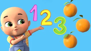 The Numbers Song - Learn To Count from 1 to 10 - Number Rhymes For Children | Learn Fruits JugnuKids