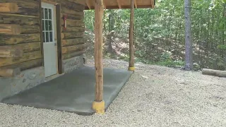 Log Cabin in the woods, Tiny home progress.