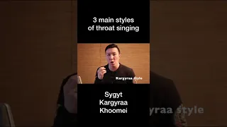 Three styles of throat singing