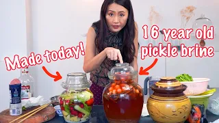 Chinese Mom's 16 year old pickle brine, secret revealed! Make the pickle brine from scratch! 四川泡菜