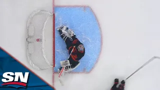 Oilers' Jack Campbell Makes A Massive Save To Rob Tyler Bertuzzi And Keep The Game Tied