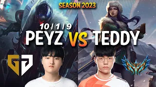 GEN Peyz vs Teddy - Peyz JHIN vs CAITLYN ADC - KR Ranked