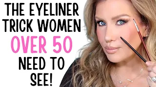 Women Over 50 Need To Know This Easy Technique For A LIFTED "Winged Liner" Look