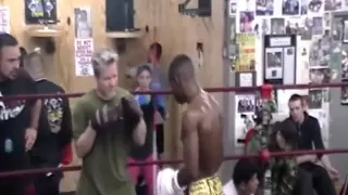 Rigondeaux training with sparring.