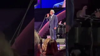 Andrea Bocelli at Lakewood church , for charity .