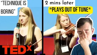 Teacher Reacts to ENTITLED Violinist Playing Wieniawski on TEDx || *Live Performance*